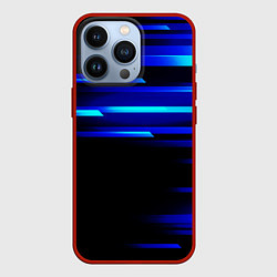 Чехол для iPhone 13 Pro Color blue black, цвет: 3D-красный