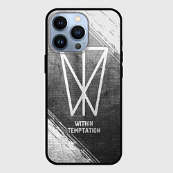Чехол для iPhone 13 Pro Within Temptation - grey gradient, цвет: 3D-черный