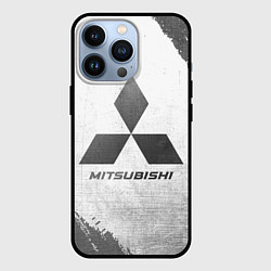 Чехол для iPhone 13 Pro Mitsubishi - white gradient, цвет: 3D-черный