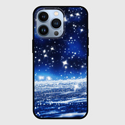 Чехол для iPhone 13 Pro Космический синий абстрактный фон - текстура, цвет: 3D-черный