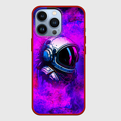 Чехол для iPhone 13 Pro Космонавт в красках, цвет: 3D-красный