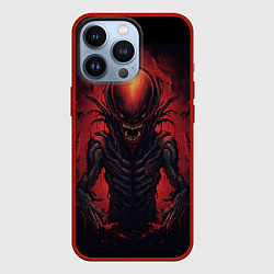 Чехол для iPhone 13 Pro Злой инопланетянин из портала, цвет: 3D-красный
