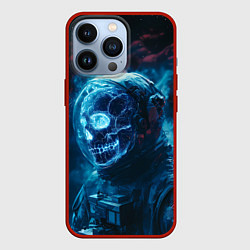 Чехол для iPhone 13 Pro Скелет американского космонавта, цвет: 3D-красный