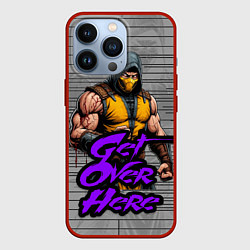 Чехол для iPhone 13 Pro Мортал комбат скорпион, цвет: 3D-красный