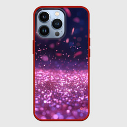 Чехол для iPhone 13 Pro Розовые блестящие блестки, цвет: 3D-красный