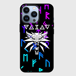Чехол для iPhone 13 Pro Ведьмак символы градиент, цвет: 3D-черный