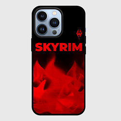 Чехол iPhone 13 Pro Skyrim - red gradient посередине
