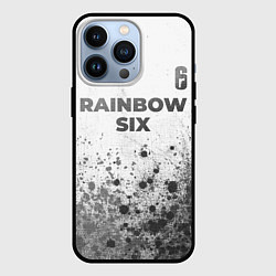 Чехол для iPhone 13 Pro Rainbow Six - white gradient посередине, цвет: 3D-черный