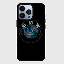 Чехол для iPhone 13 Pro BMW спидометр и логотип, цвет: 3D-черный