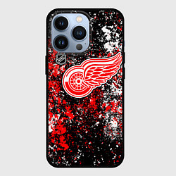 Чехол для iPhone 13 Pro Detroit Red Wings NHL black, цвет: 3D-черный
