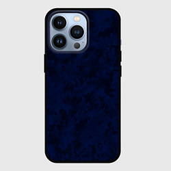 Чехол для iPhone 13 Pro Туманный чёрно-синий пятнистый, цвет: 3D-черный