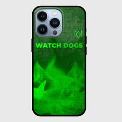 Чехол для iPhone 13 Pro Watch Dogs - green gradient посередине, цвет: 3D-черный