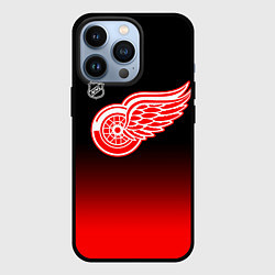 Чехол для iPhone 13 Pro Детройт Ред Уингз - градиент, цвет: 3D-черный