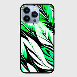 Чехол для iPhone 13 Pro Крупные листья абстракция, цвет: 3D-черный