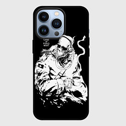 Чехол для iPhone 13 Pro Скелет с кружкой, цвет: 3D-черный