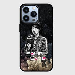 Чехол для iPhone 13 Pro Игрок 067 с маской - Игра в кальмара, цвет: 3D-черный