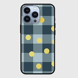 Чехол для iPhone 13 Pro Синий деним и мимоза, цвет: 3D-черный