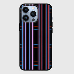 Чехол для iPhone 13 Pro Neon red blue black, цвет: 3D-черный
