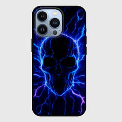 Чехол для iPhone 13 Pro Электрический череп, цвет: 3D-черный