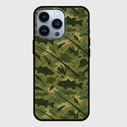 Чехол iPhone 13 Pro Камуфляж рыболовный