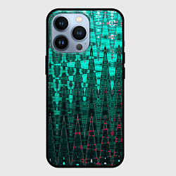 Чехол для iPhone 13 Pro Нефритовый зелёный абстракция, цвет: 3D-черный