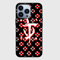 Чехол для iPhone 13 Pro Doom x resident evil pattern, цвет: 3D-черный