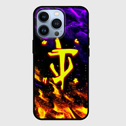 Чехол для iPhone 13 Pro Doom огненный стиль, цвет: 3D-черный