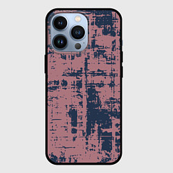 Чехол для iPhone 13 Pro Текстура с потертостями сине-розовая, цвет: 3D-черный