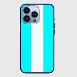 Чехол для iPhone 13 Pro Color blue and white, цвет: 3D-тёмно-синий