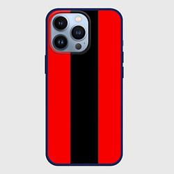 Чехол для iPhone 13 Pro Color red and black, цвет: 3D-тёмно-синий