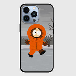 Чехол для iPhone 13 Pro Кенни отступает на льду, цвет: 3D-черный