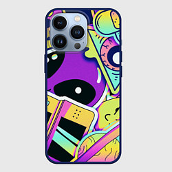 Чехол для iPhone 13 Pro Пришелец, цвет: 3D-тёмно-синий