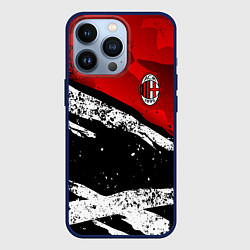 Чехол для iPhone 13 Pro ФК Милан - потертости, цвет: 3D-тёмно-синий