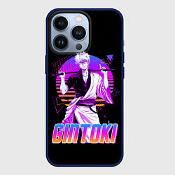 Чехол для iPhone 13 Pro Гинтама ретро, цвет: 3D-тёмно-синий