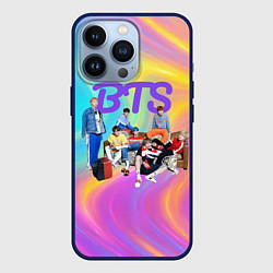 Чехол iPhone 13 Pro BTS радужные разводы