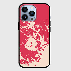Чехол для iPhone 13 Pro Бежевый взрыв на розовом, цвет: 3D-черный