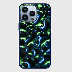 Чехол для iPhone 13 Pro Абстракция капли воды, цвет: 3D-тёмно-синий