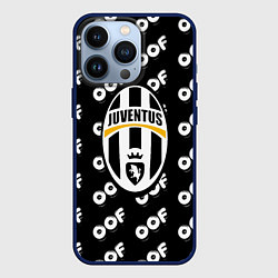 Чехол для iPhone 13 Pro Juventus off pattern, цвет: 3D-тёмно-синий