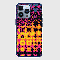 Чехол для iPhone 13 Pro Фиолетово-желтая метаморфоза, цвет: 3D-тёмно-синий