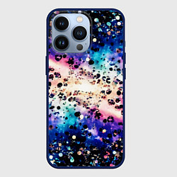 Чехол для iPhone 13 Pro Стилизованная космическая абстракция, цвет: 3D-тёмно-синий