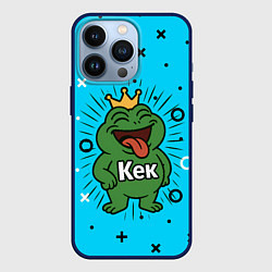Чехол для iPhone 13 Pro Кек веселая лягушка мем, цвет: 3D-тёмно-синий