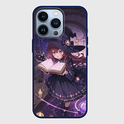 Чехол для iPhone 13 Pro Аниме Ведьма Читает Книгу Заклинаний, цвет: 3D-тёмно-синий