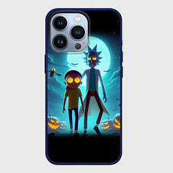 Чехол для iPhone 13 Pro Рик и Морти в ночь на хэллоуин, цвет: 3D-тёмно-синий