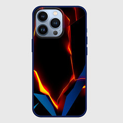 Чехол для iPhone 13 Pro Neon orange glow, цвет: 3D-тёмно-синий