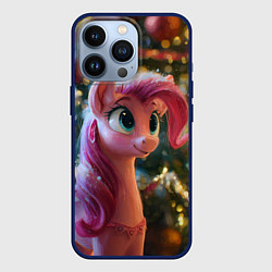 Чехол для iPhone 13 Pro Милая лошадка с розовой гривой, цвет: 3D-тёмно-синий