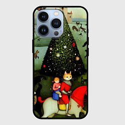 Чехол iPhone 13 Pro Новогодний кот Босха