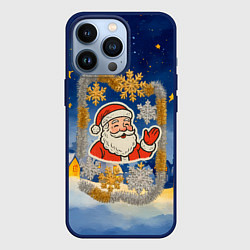 Чехол iPhone 13 Pro Санта и гирлянда
