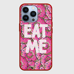 Чехол для iPhone 13 Pro Eat me, Homer, цвет: 3D-красный