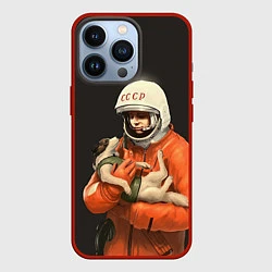 Чехол iPhone 13 Pro Гагарин с лайкой
