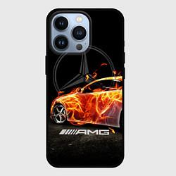 Чехол для iPhone 13 Pro Mercedes, цвет: 3D-черный